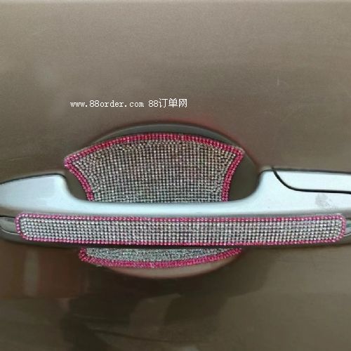 汽車(chē)鑲鉆門(mén)把手貼鉆車(chē)用防刮花門(mén)碗保護(hù)膜車(chē)載水晶鉆防撞條